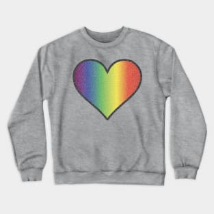 Stipple Rainbow Heart Crewneck Sweatshirt